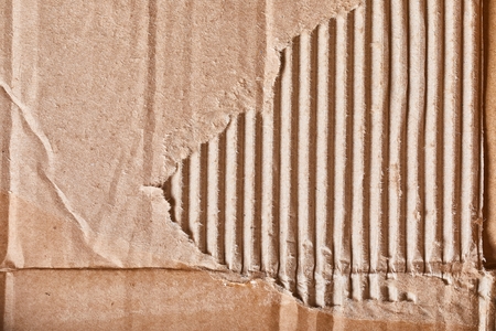 Torn piece of cardboardの写真素材