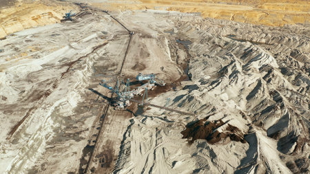Coal Mine Excavation Drone Footage