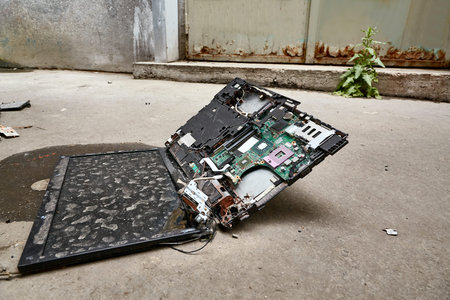 Smashed Laptop Hardware