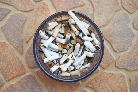 Cigarette buts in an ashtray