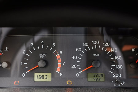Speedometer of an old car