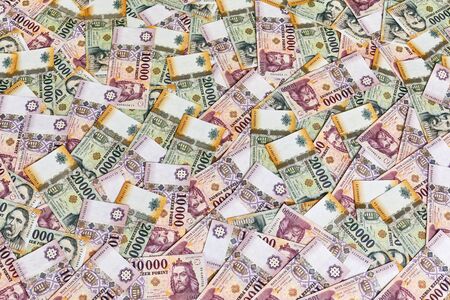 Money Banknotes Background, Hungarian Forintsの写真素材