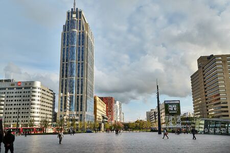 Rotterdam city center viewのeditorial素材