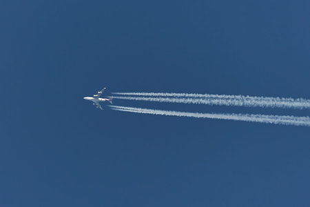 Plane at cruising altitude
