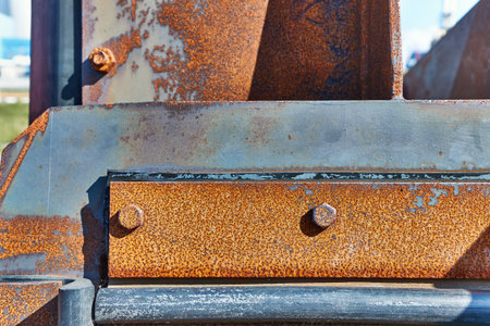 Rusty industrial metal structure