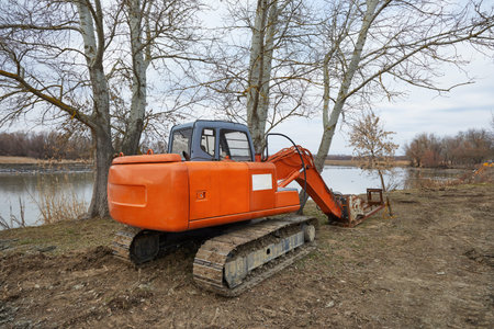 Construction site machinery