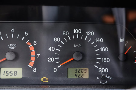 Speedometer of an old car