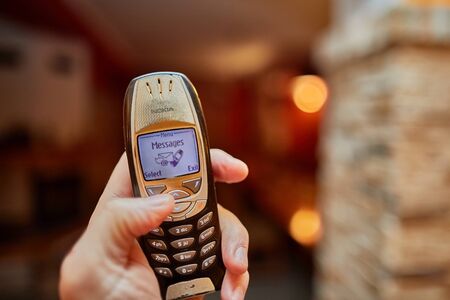 Old Nokia mobile phoneのeditorial素材