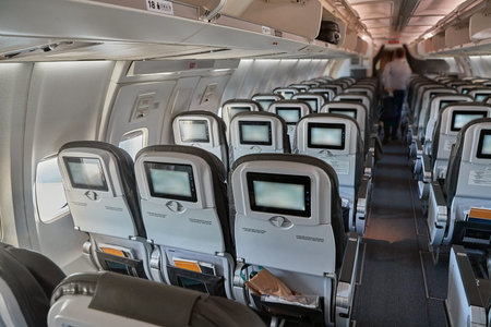 Plane cabin interior