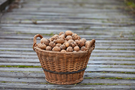 Walnuts in a basket