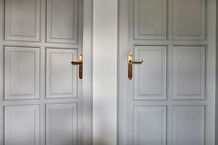 Bedroom Door Left Ajarの写真素材
