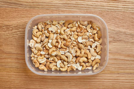 Nuts and seed in a boxの写真素材