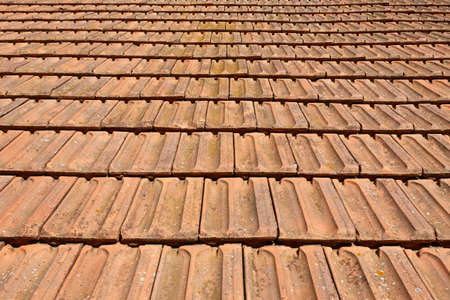 Old roof tiles textureの写真素材