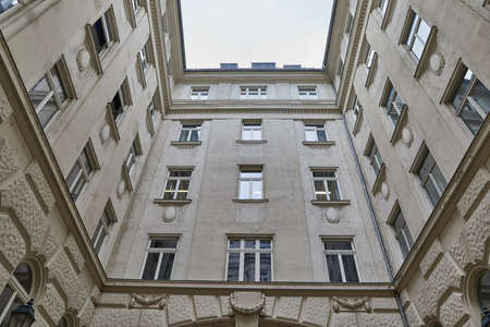 Urban building from belowの写真素材