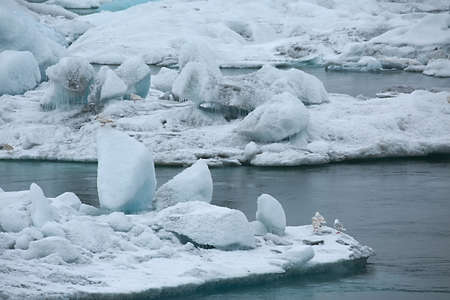 Glacial lake in Icelandの写真素材