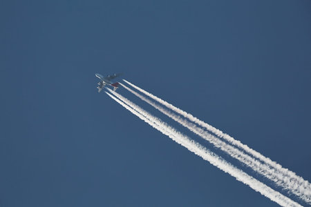 Airliner at cruising altitude