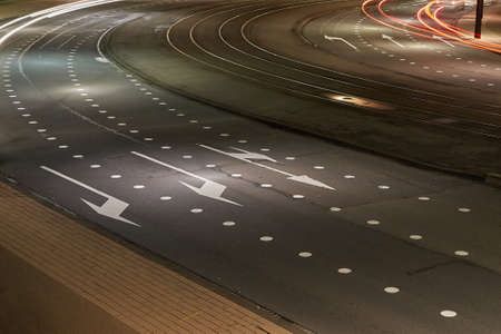 Road lanes from aboveの写真素材