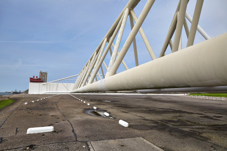Structure of a movable flood barrier gateの写真素材