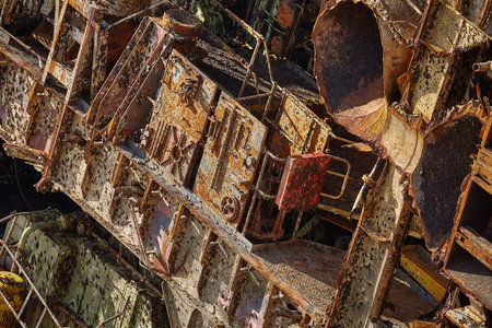 Cargo ship wreckの写真素材