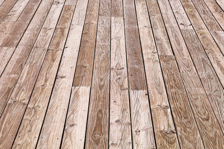 Wood deck lumberの写真素材
