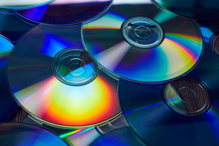 CD shiny backgroundの写真素材