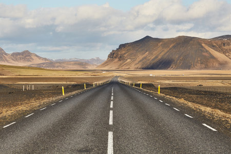 Iceland road trip landscape viewsの写真素材