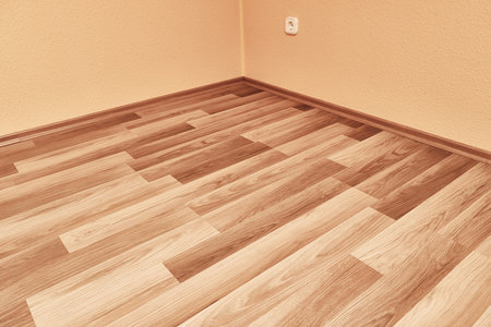 Parquet floor interior empty room cornerの写真素材