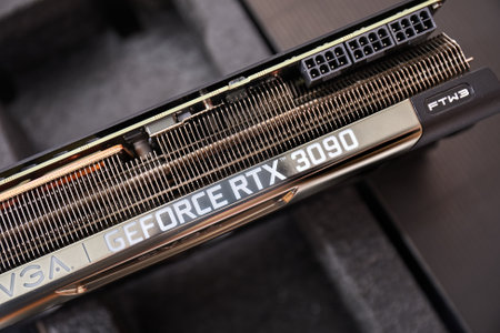 EVGA Geforce RTX 3090 Nvidia GPU displayのeditorial素材