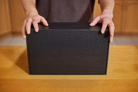 Hardware shop counter seller shoing box