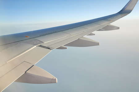 Flying on a planeの写真素材