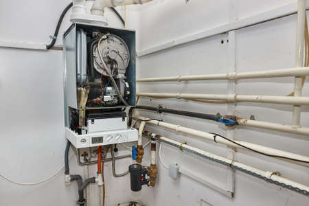 Heater boiler for gas house heatingの写真素材