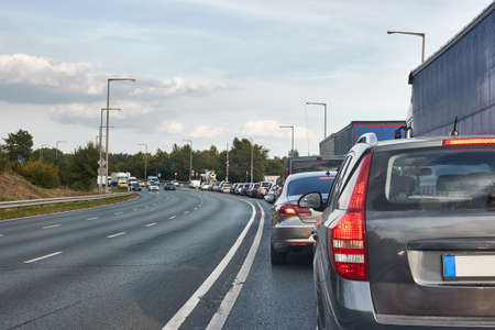 Road traffic driving viewの写真素材