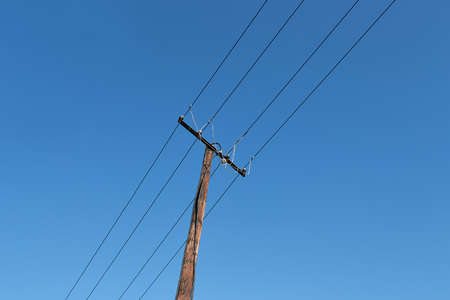 Electric line postの写真素材