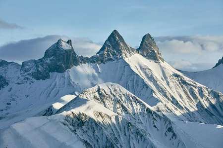 Mountains in winterの写真素材
