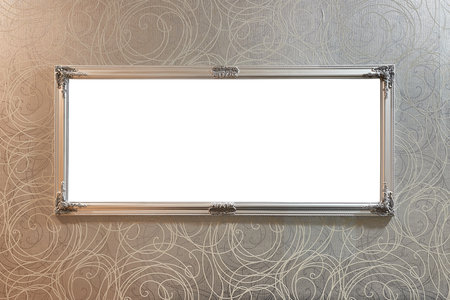 Decorated picture frame blank white spaceの写真素材