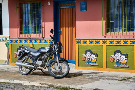 Guatape Colombia houses and streetsのeditorial素材