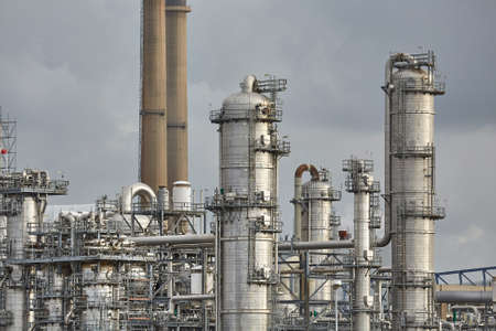 Chemical plant pipesの写真素材
