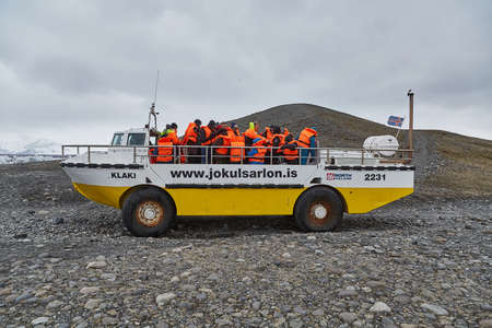 Tour on the glacial lakeのeditorial素材