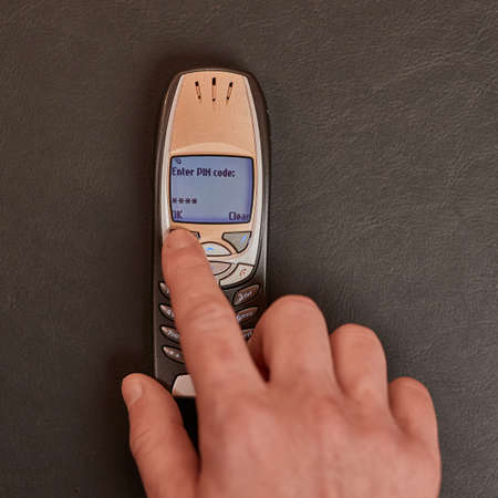 Old mobile phoneの写真素材