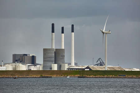 Industrial Facilities by the seaの写真素材