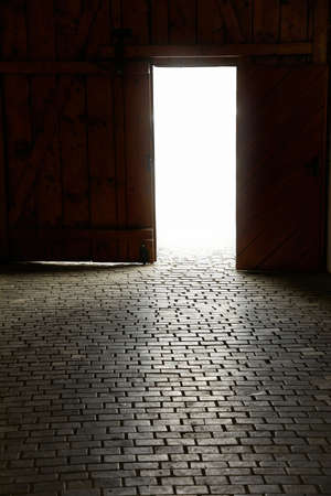 Passage on an old city gateの写真素材