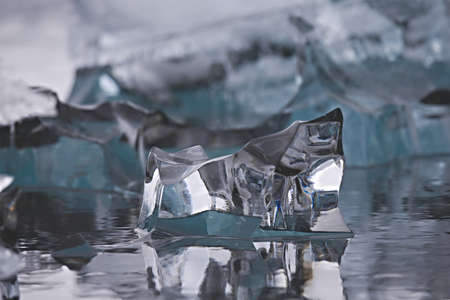Glacial lake in Icelandの写真素材