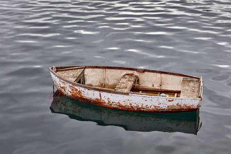 Fishing boat on the seaの写真素材