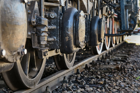 Steam Locomotive Detailの写真素材
