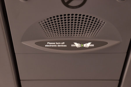 Plane cabin signsの写真素材