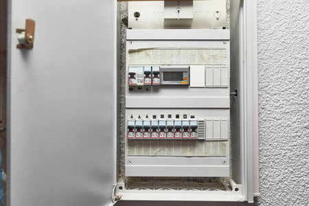 Electricity switches and wiringの写真素材