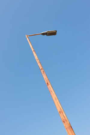 Lamp post on a streetの写真素材