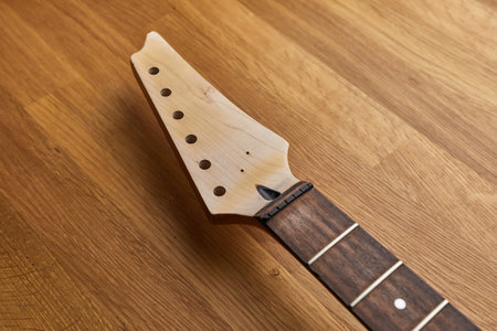 Crafted electric guitar rebuild detailの写真素材