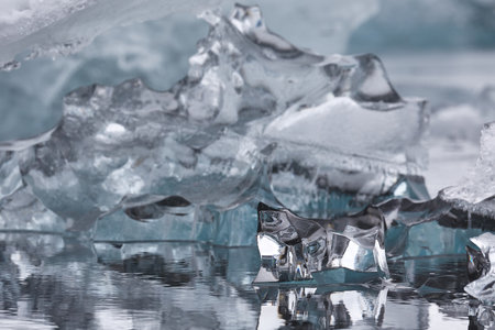 Glacial lake in Icelandの写真素材