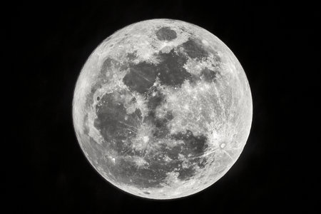 Full moon closeupの写真素材